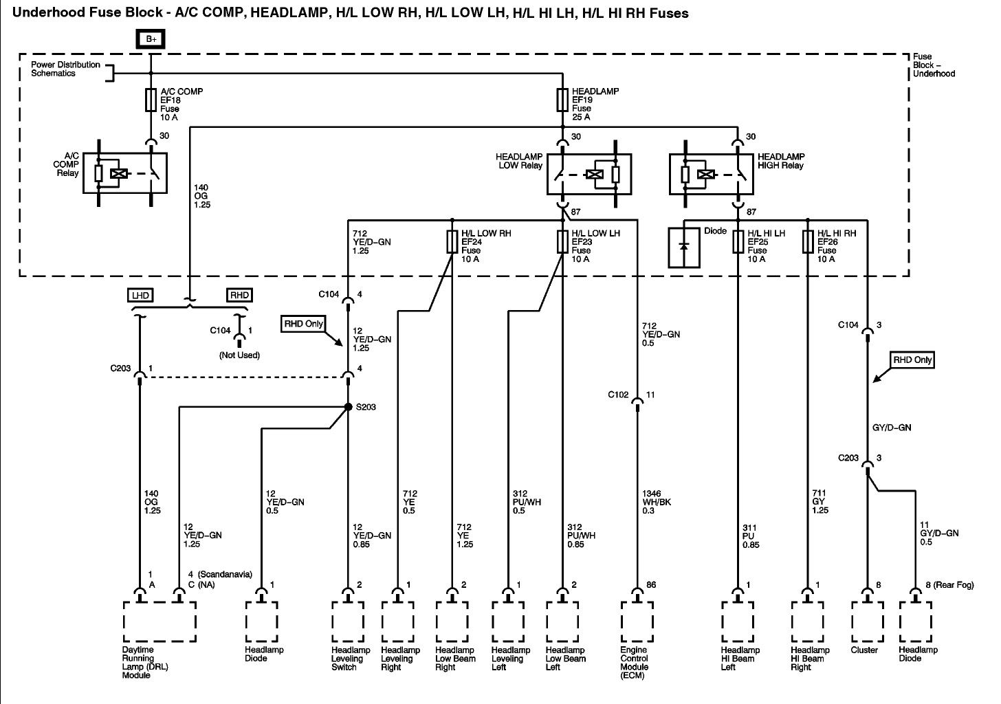 2005 Aveo Power and Ground Distribution Diagrams chevrolet aveo5 wiring diagram 